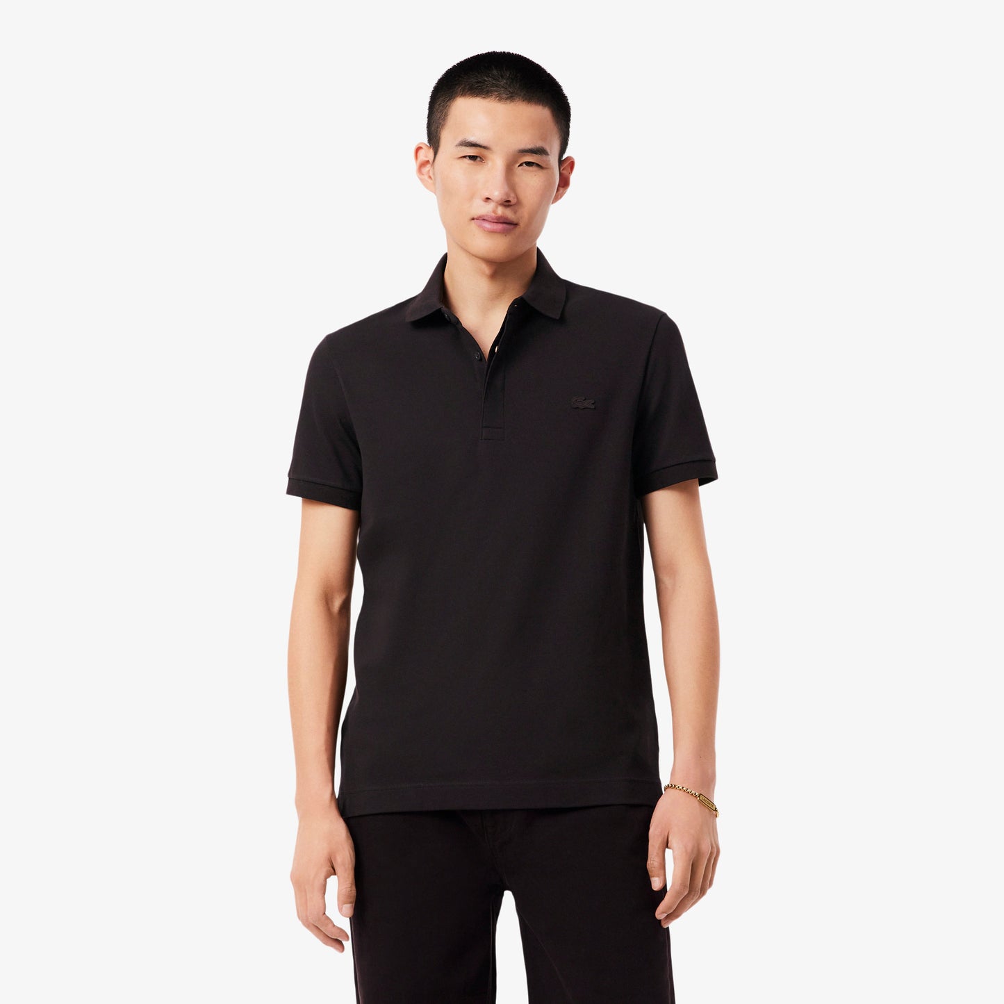 Lacoste Paris Stretch piqué Polo // BROWN