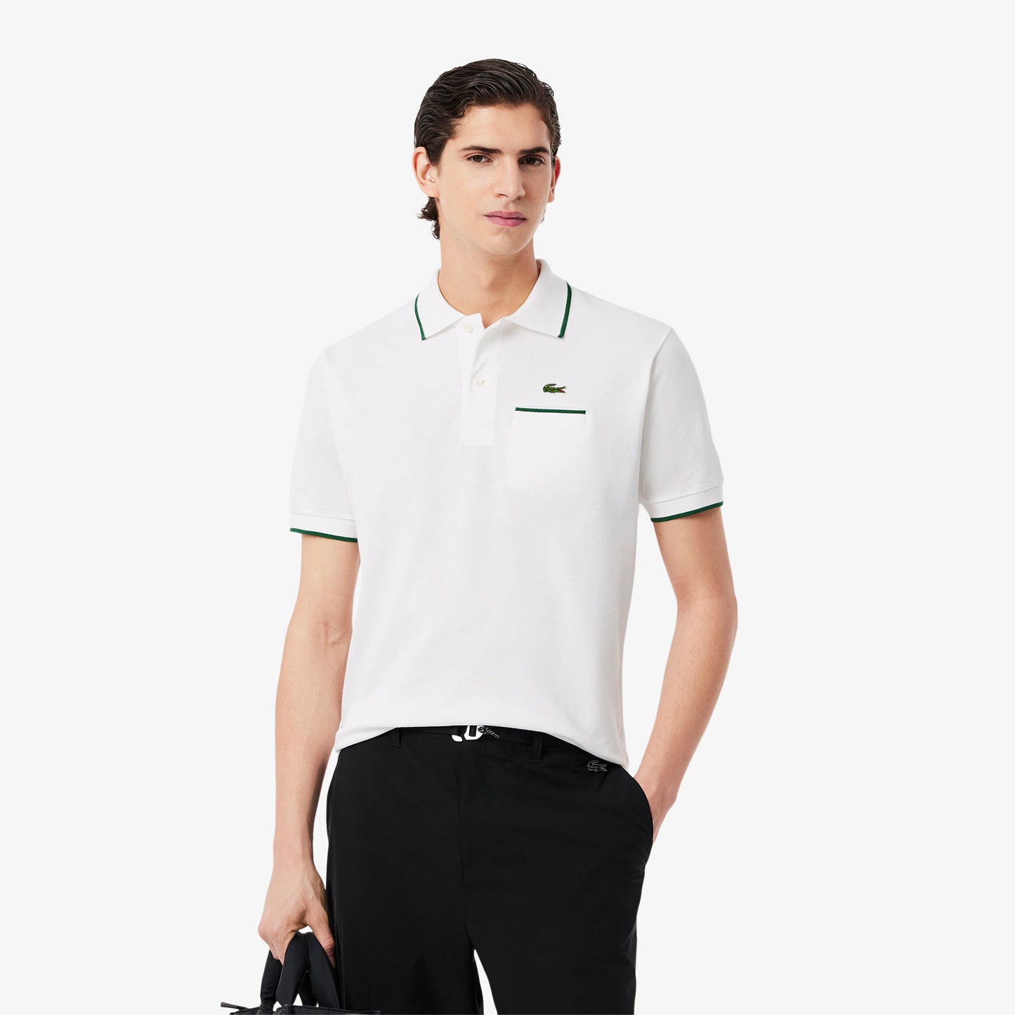 Lacoste Classic Fit Pocket Accent L.12.12 Polo Shirt PH9838 // WHITE 737