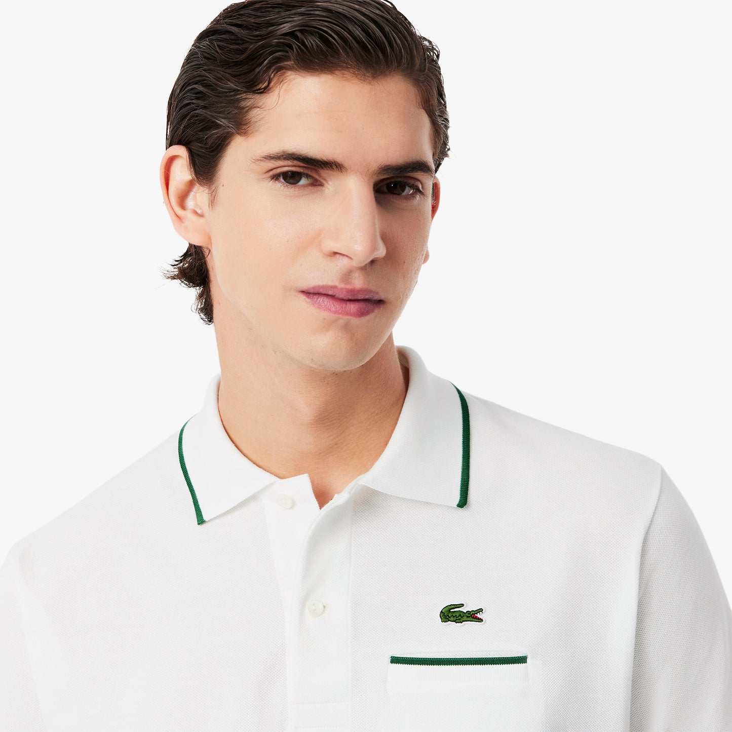 Lacoste Classic Fit Pocket Accent L.12.12 Polo Shirt PH9838 // WHITE 737