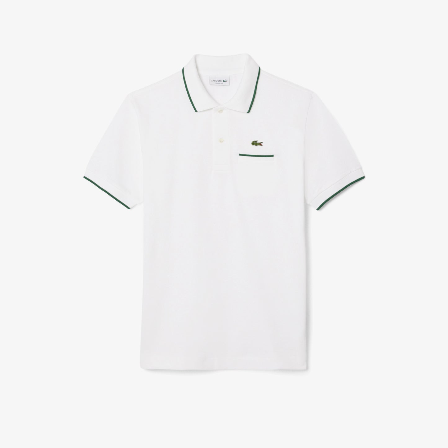 Lacoste Classic Fit Pocket Accent L.12.12 Polo Shirt PH9838 // WHITE 737