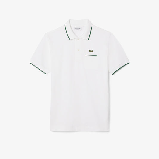 Lacoste Classic Fit Pocket Accent L.12.12 Polo Shirt PH9838 // WHITE 737