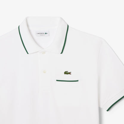 Lacoste Classic Fit Pocket Accent L.12.12 Polo Shirt PH9838 // WHITE 737