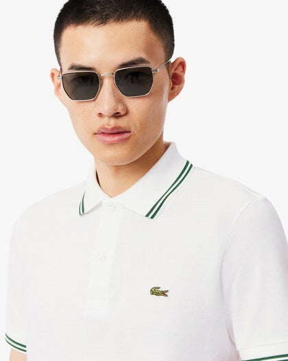 Lacoste Trim Accent L12.12 Polo Shirt // WHITE