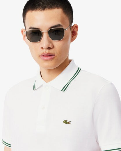 Lacoste Trim Accent L12.12 Polo Shirt // WHITE