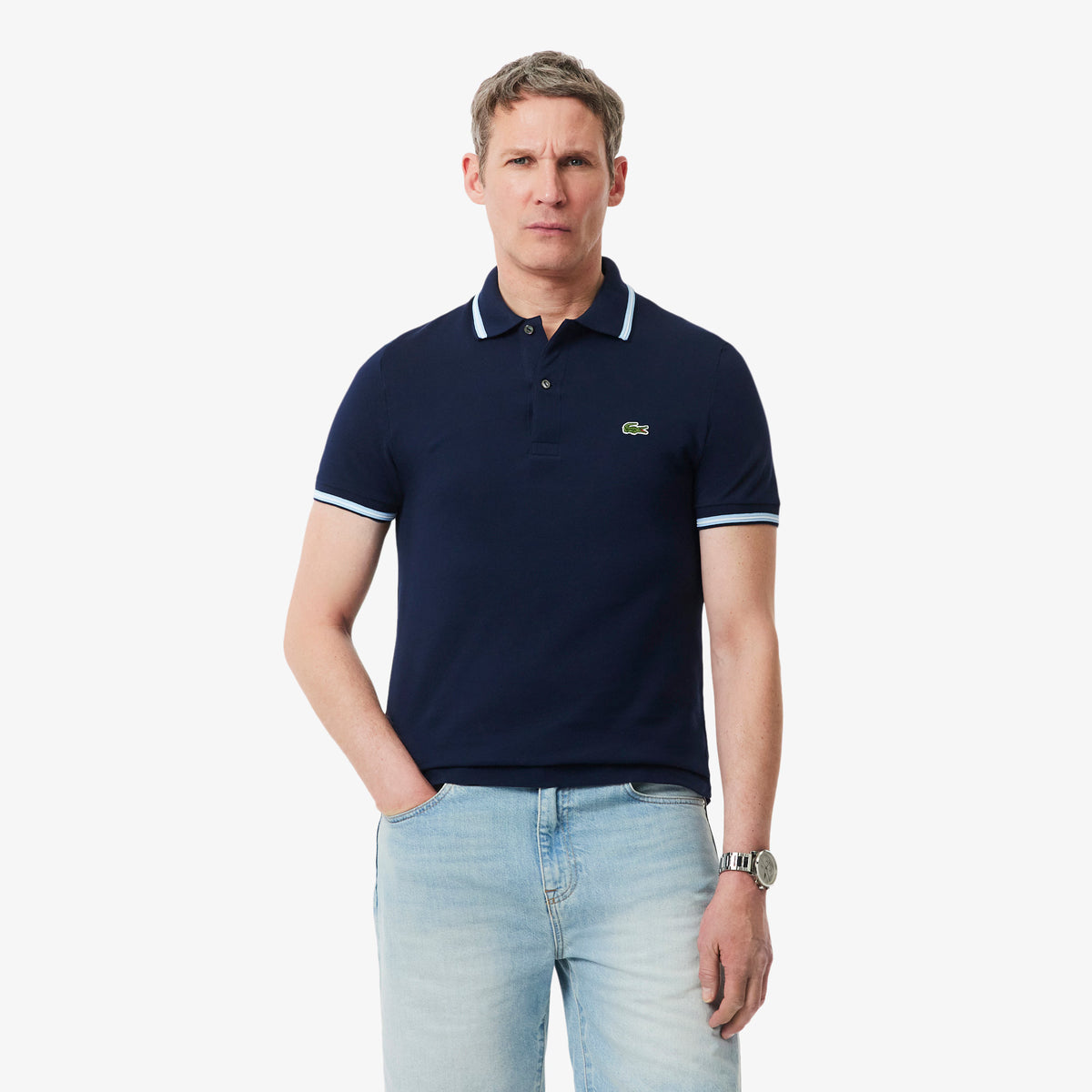 Lacoste Trim Accent L12.12 Polo Shirt // MIDNIGHT BLUE