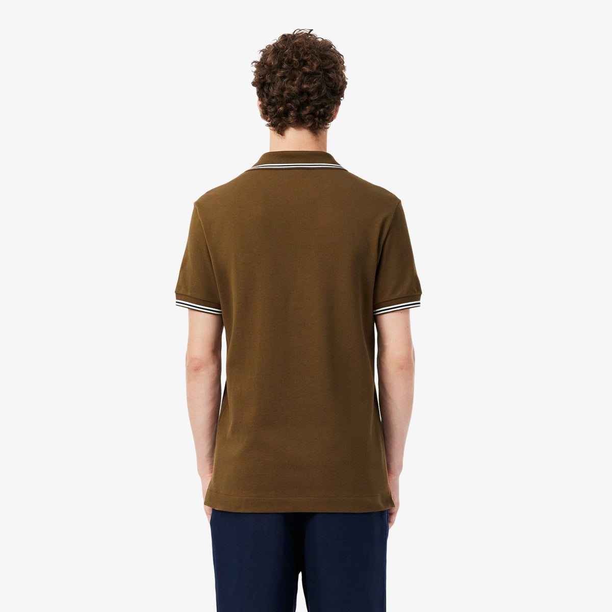 Lacoste Trim Accent L12.12 Polo Shirt // DPD BROWN