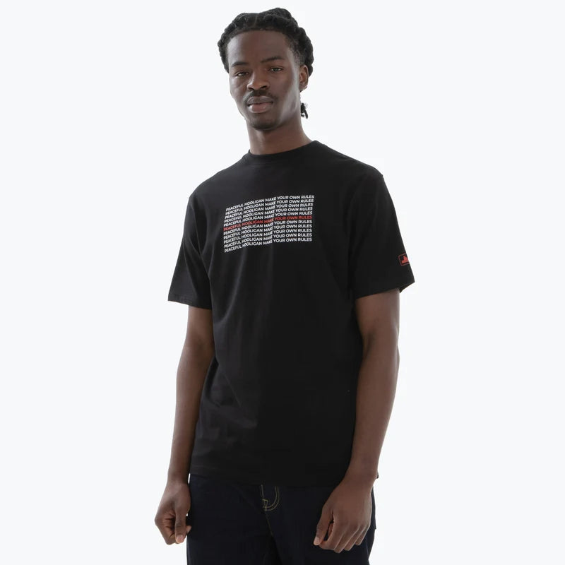 Peaceful Hooligan Rules T-Shirt // BLACK