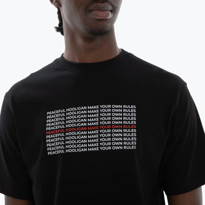 Peaceful Hooligan Rules T-Shirt // BLACK