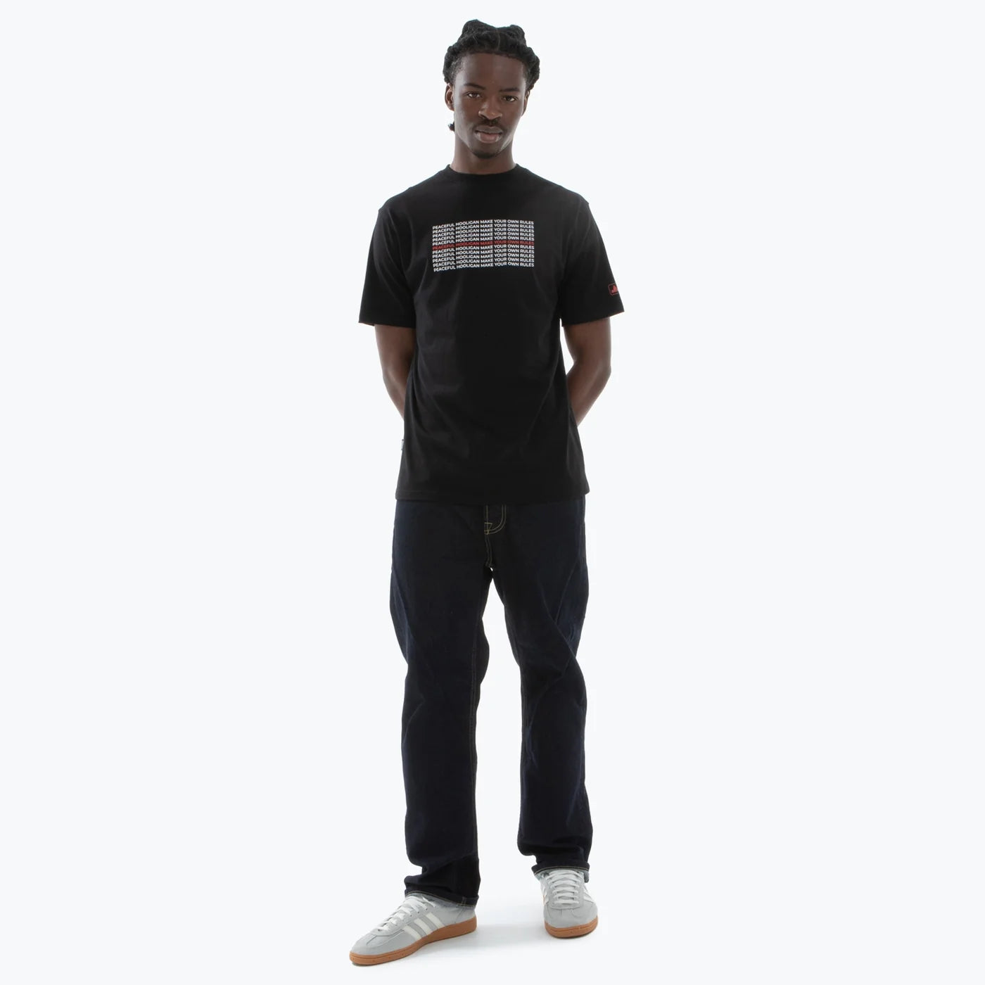 Peaceful Hooligan Rules T-Shirt // BLACK