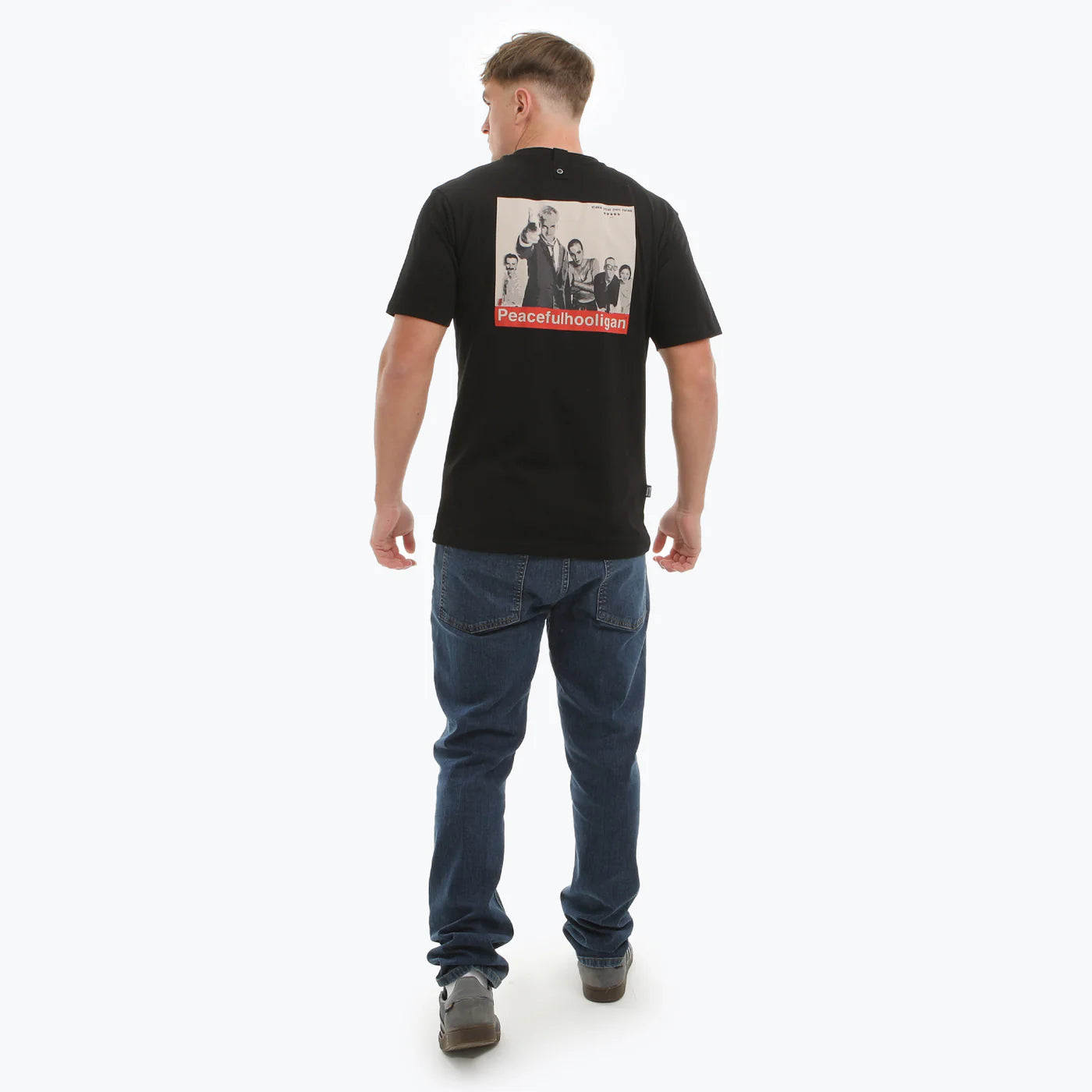 Peacful Hooligan Trainspotters T-Shirt // BLACK