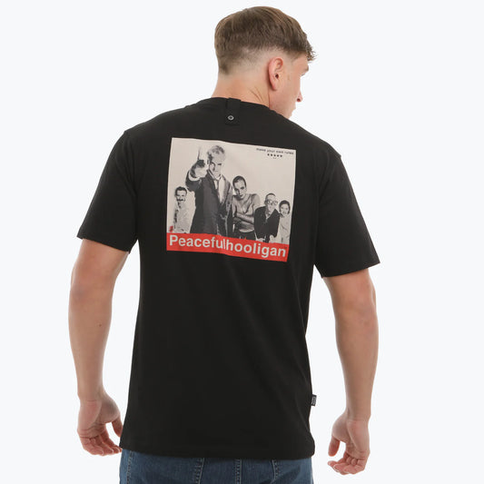Peacful Hooligan Trainspotters T-Shirt // BLACK