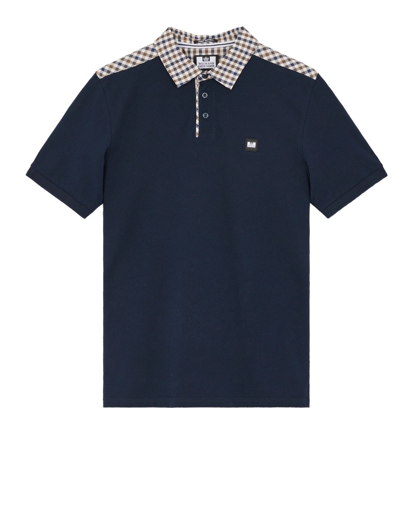 Weekend Offender Costa Polo Shirt // NAVY/HOUSE CHECK