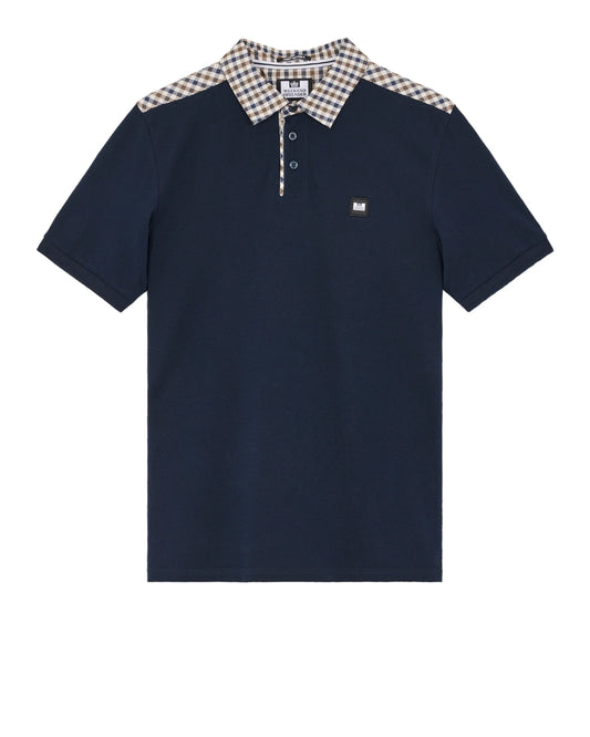 Weekend Offender Costa Polo Shirt // NAVY/HOUSE CHECK