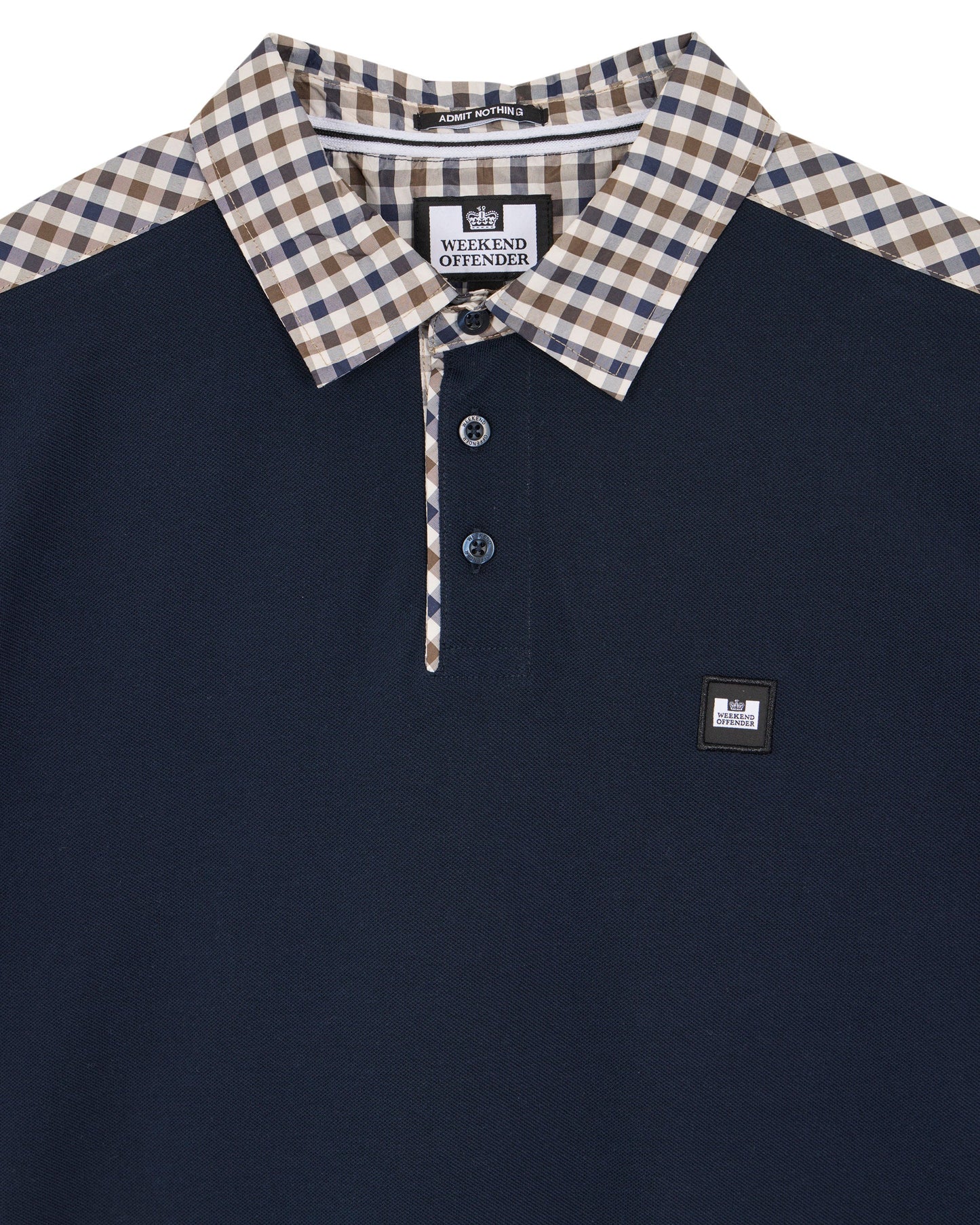 Weekend Offender Costa Polo Shirt // NAVY/HOUSE CHECK