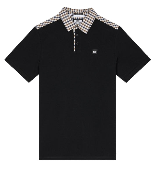 Weekend Offender Costa Polo Shirt // BLACK