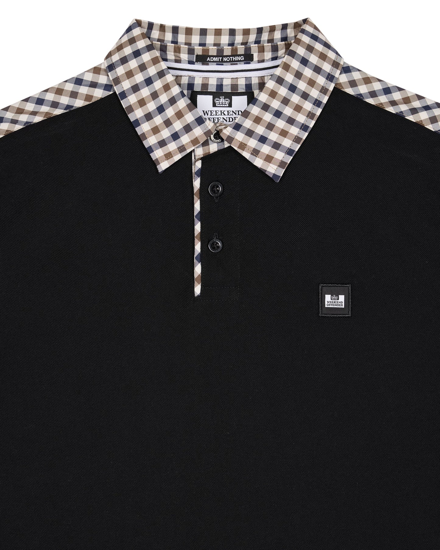 Weekend Offender Costa Polo Shirt // BLACK