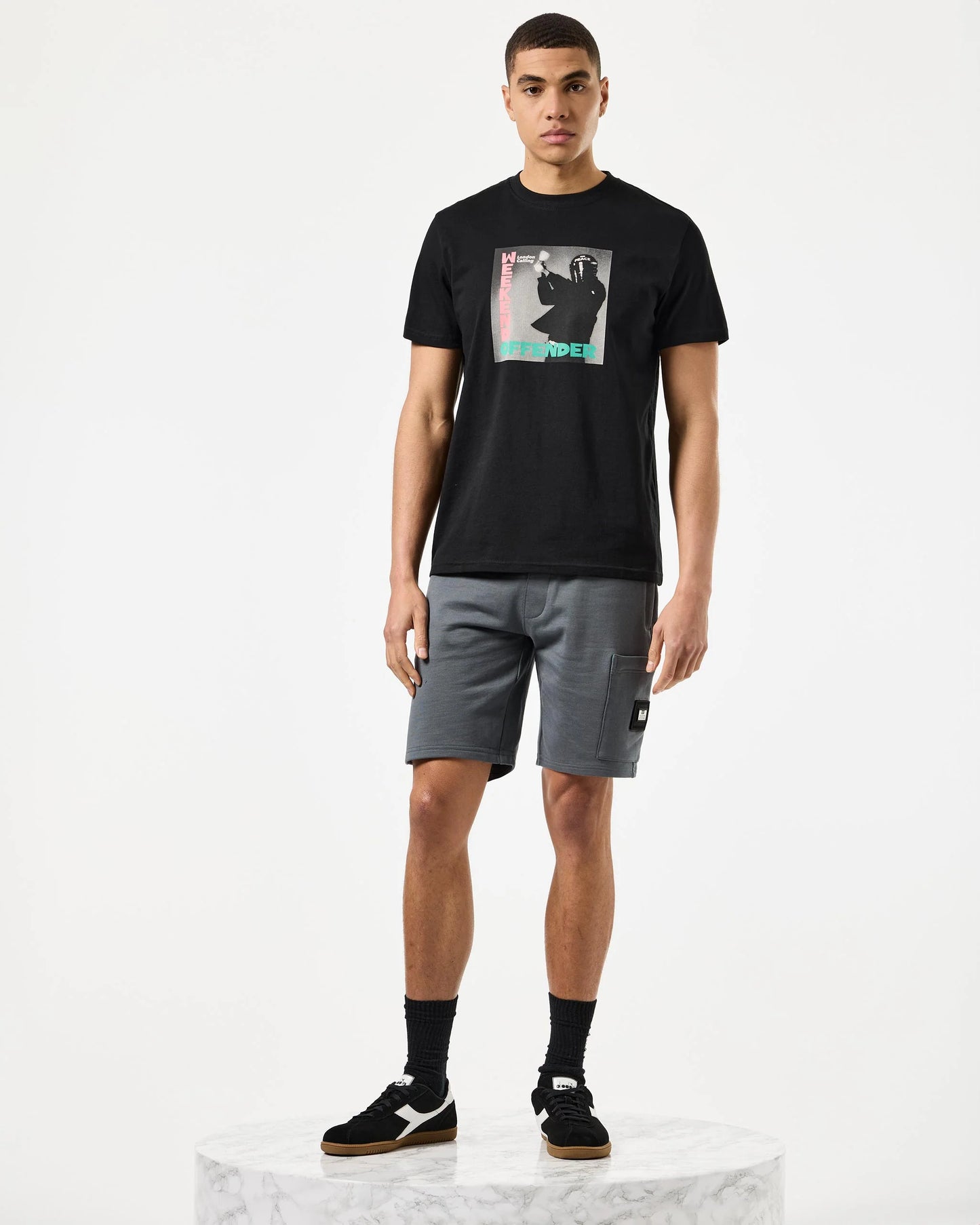 Weekend Offender London Calling Graphic T-Shirt // BLACK