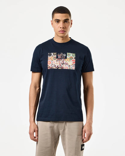 Weekend Offender Caps Graphic T-Shirt // NAVY