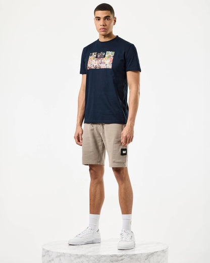 Weekend Offender Caps Graphic T-Shirt // NAVY