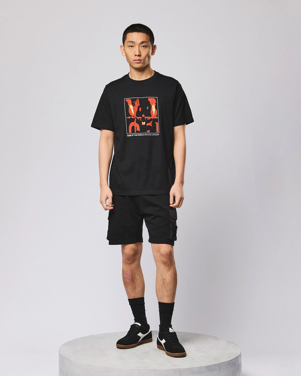 Weekend Offender The People Graphic T-Shirt // BLACK