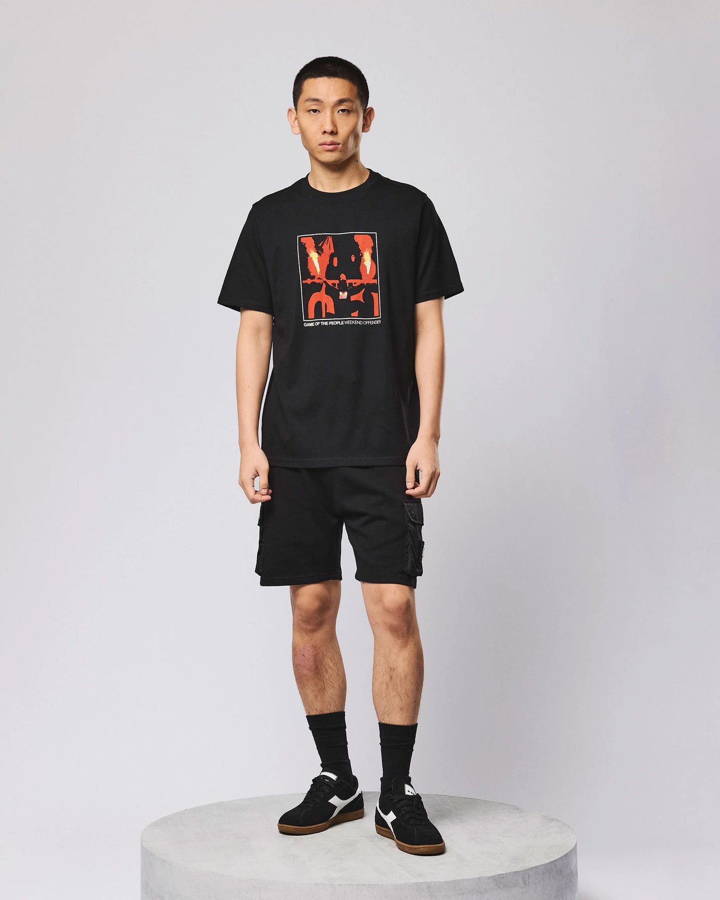 Weekend Offender The People Graphic T-Shirt // BLACK