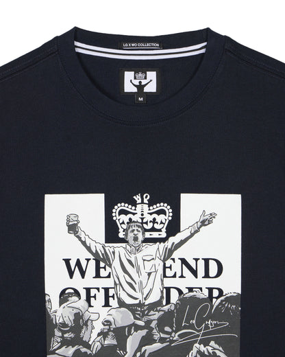 Weekend Offender x Leo Gregory Mono Graphic T-Shirt // NAVY