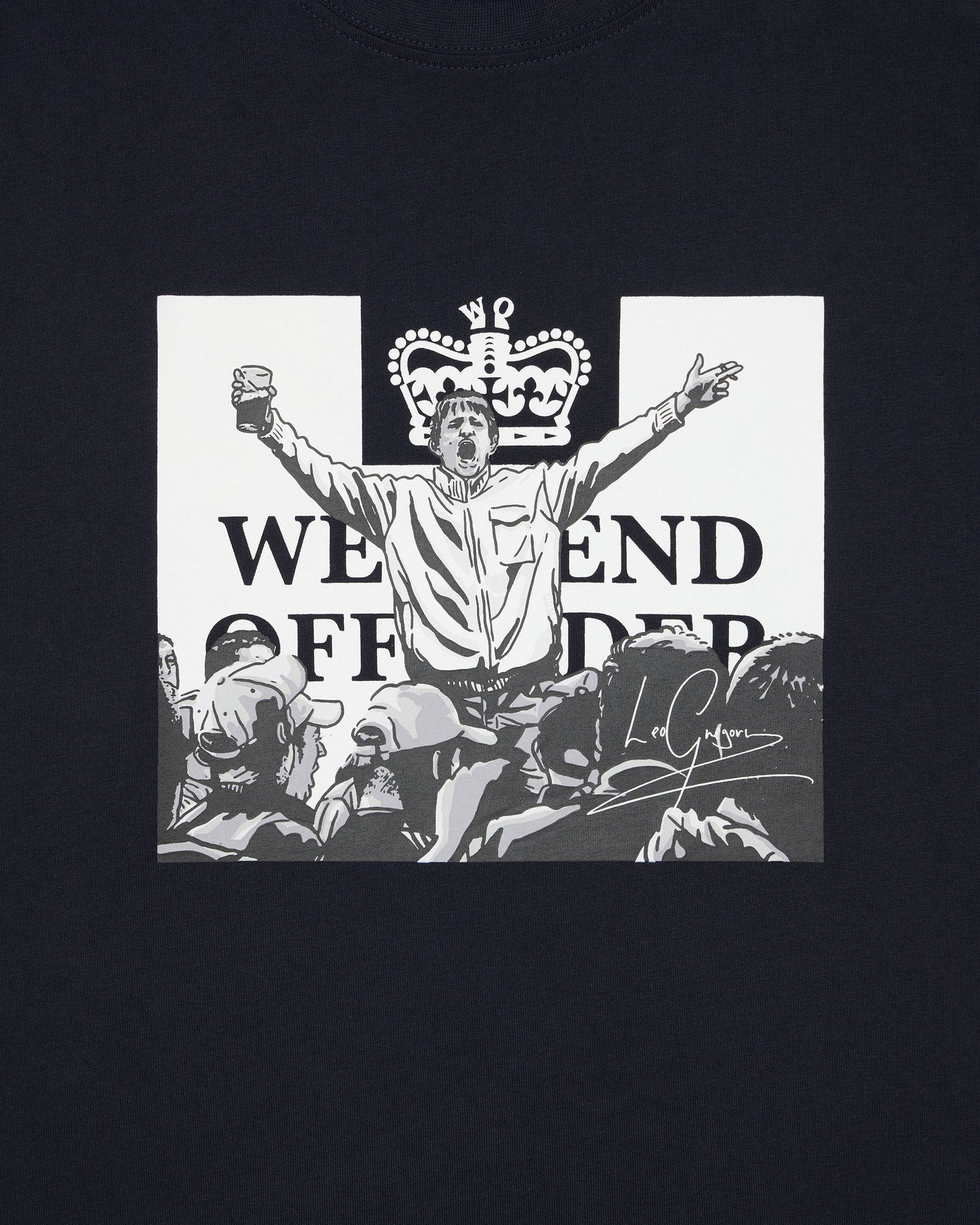 Weekend Offender x Leo Gregory Mono Graphic T-Shirt // NAVY