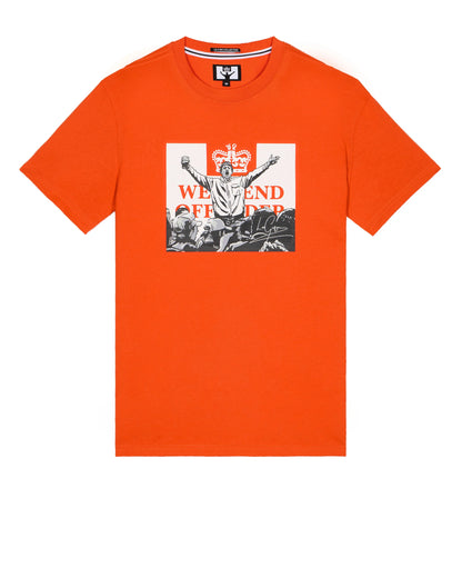 Weekend Offender x Leo Gregory Mono Graphic T-Shirt // PURE ORANGE