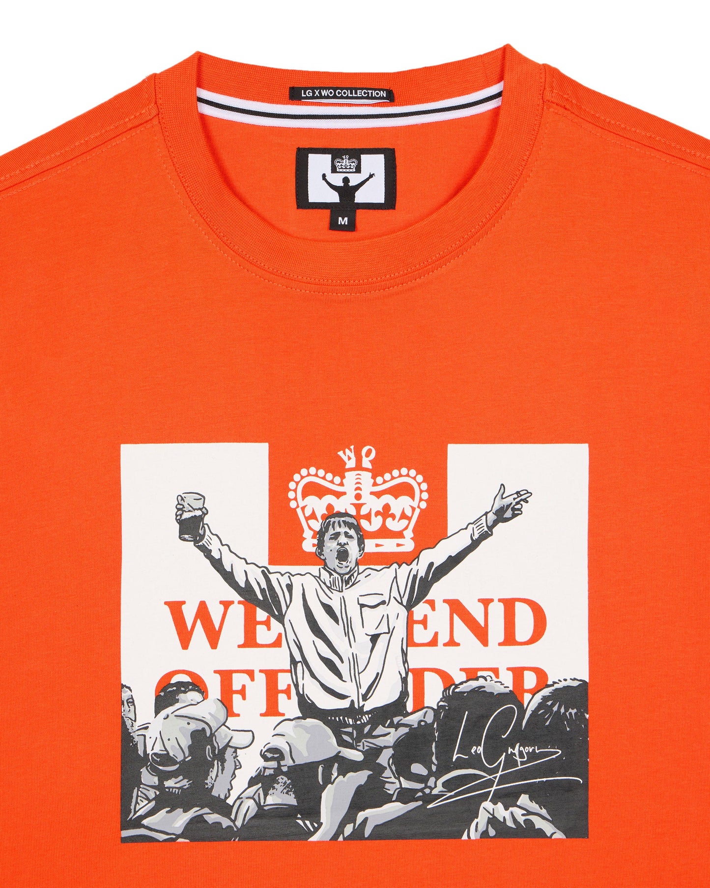 Weekend Offender x Leo Gregory Mono Graphic T-Shirt // PURE ORANGE