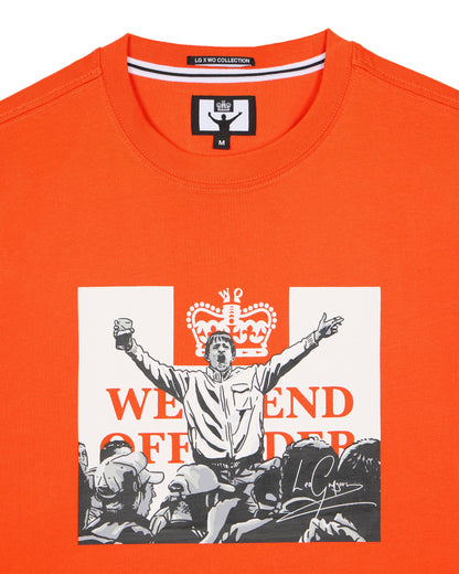 Weekend Offender x Leo Gregory Mono Graphic T-Shirt // PURE ORANGE