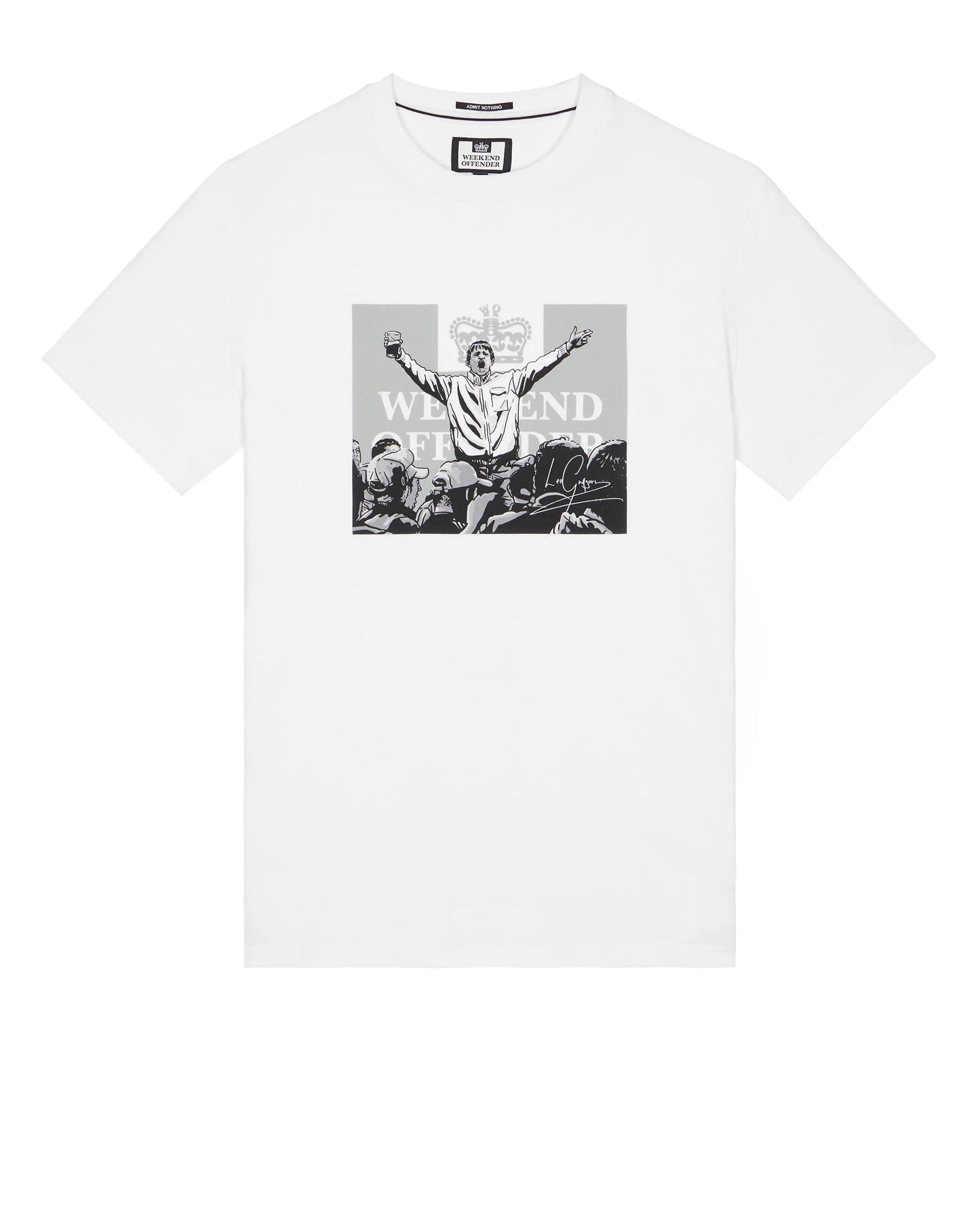 Weekend Offender x Leo Gregory Mono Graphic T-Shirt // WHITE