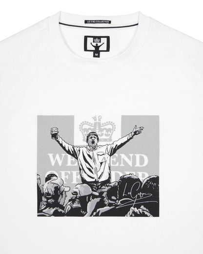 Weekend Offender x Leo Gregory Mono Graphic T-Shirt // WHITE