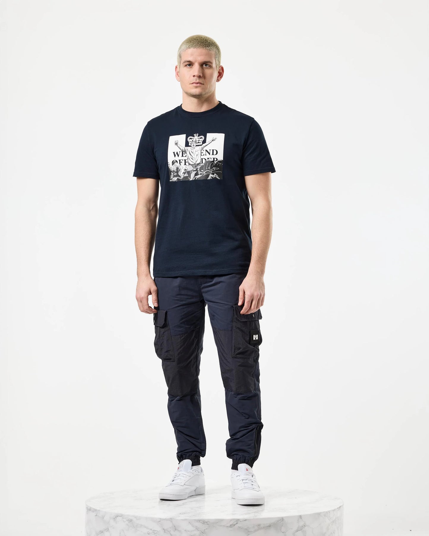 Weekend Offender x Leo Gregory Mono Graphic T-Shirt // NAVY