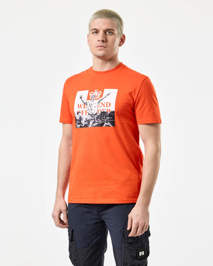 Weekend Offender x Leo Gregory Mono Graphic T-Shirt // PURE ORANGE