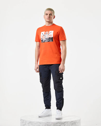 Weekend Offender x Leo Gregory Mono Graphic T-Shirt // PURE ORANGE