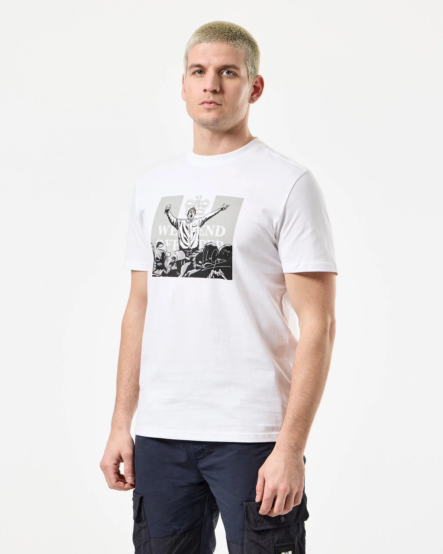 Weekend Offender x Leo Gregory Mono Graphic T-Shirt // WHITE