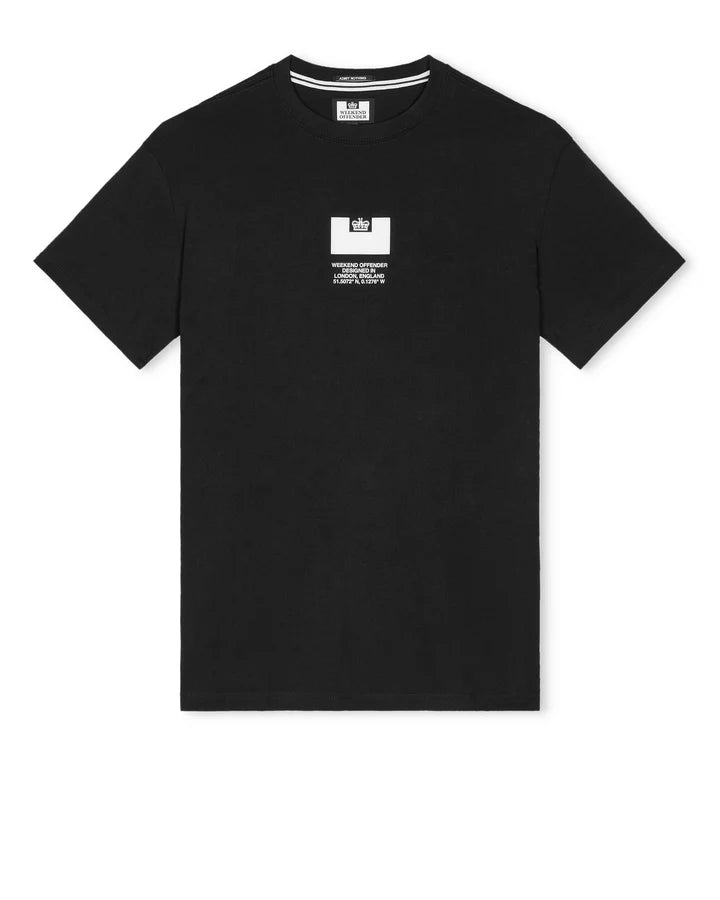 Weekend Offender Carmine Graphic T-Shirt // BLACK