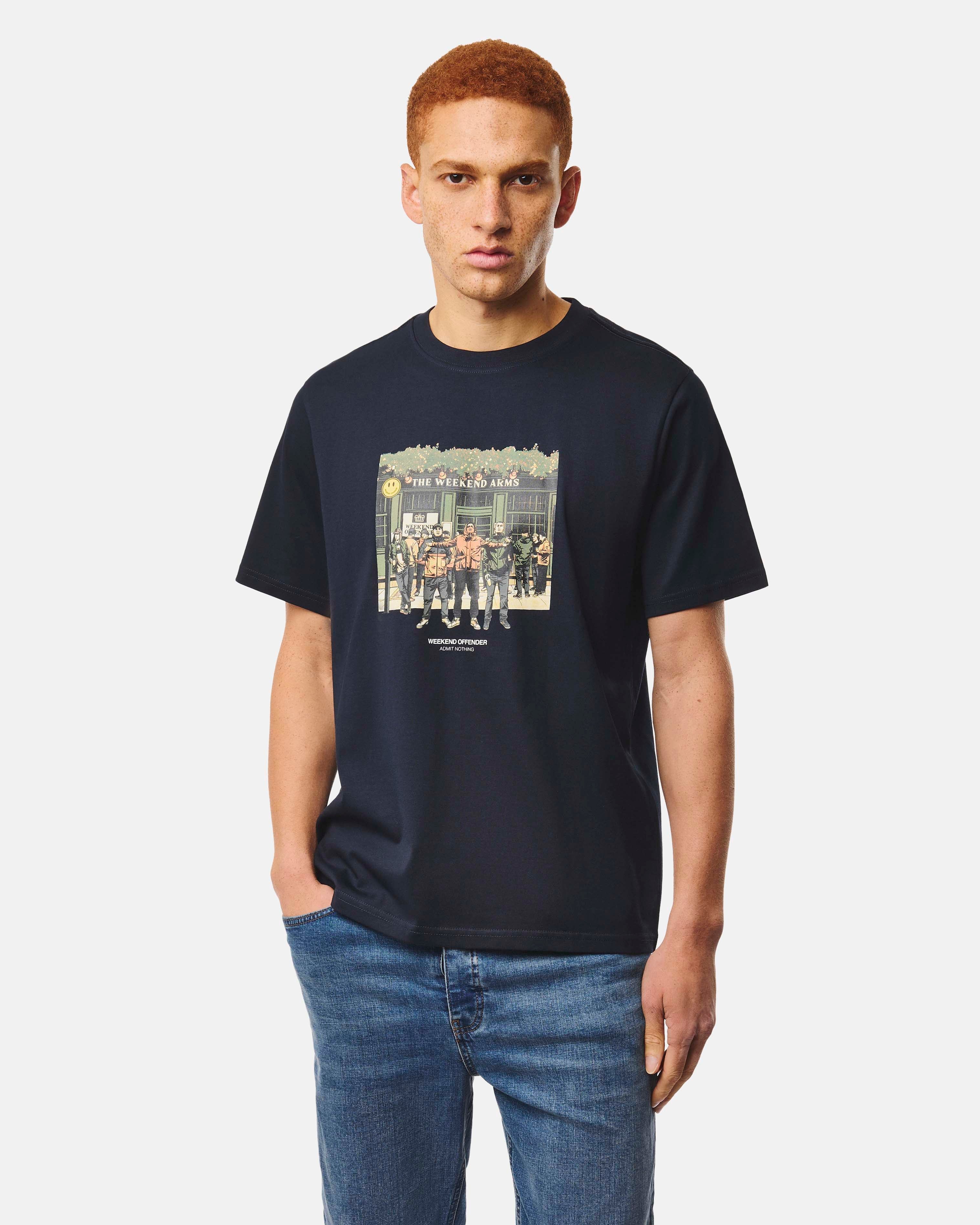 Weekend Offender Taberna Graphic T-Shirt // NAVY