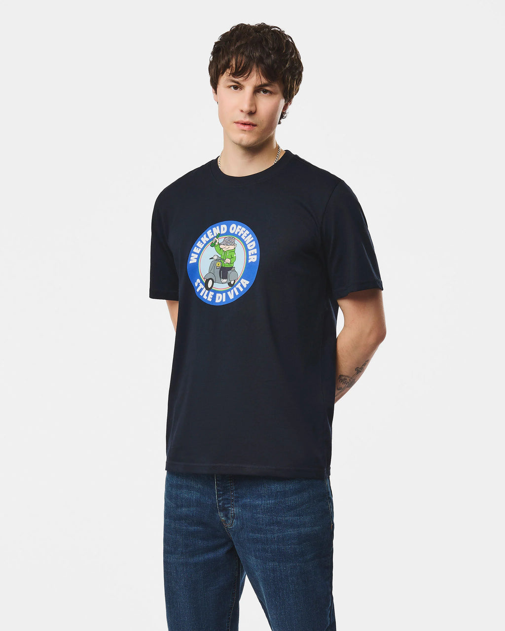 Weekend Offender Vitae Graphic T-Shirt // NAVY