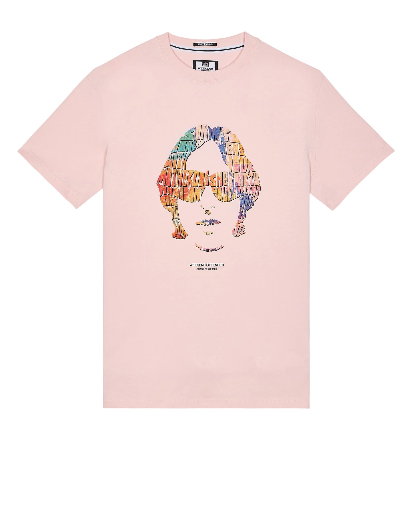 Weekend Offender Kinky Afro Graphic T-Shirt // PALE BLUSH