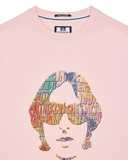 Weekend Offender Kinky Afro Graphic T-Shirt // PALE BLUSH