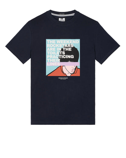 Helgbrottsling San Francisco Grafisk T-shirt // NAVY