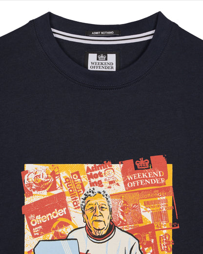 Weekend Offender Mataderos Graphic T-Shirt // NAVY