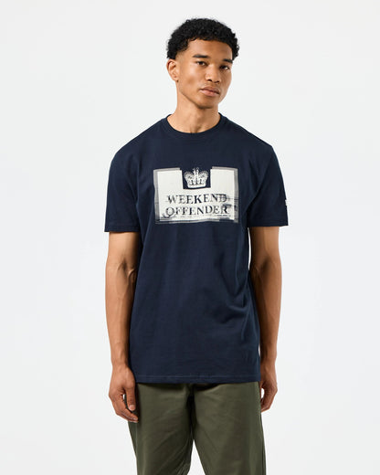 Weekend Offender Bonpensiero Graphic T-Shirt // NAVY