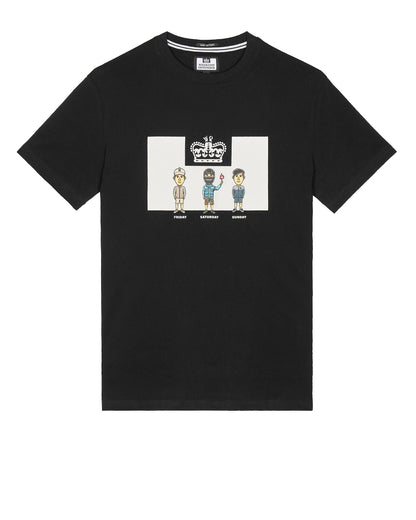 Weekend Offender Seventy-Two Grafisk T-shirt // SVART