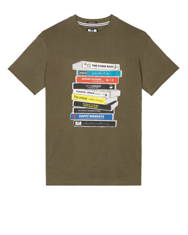 Weekend Offender Cassettes Graphic Tee // CASTLE GREEN