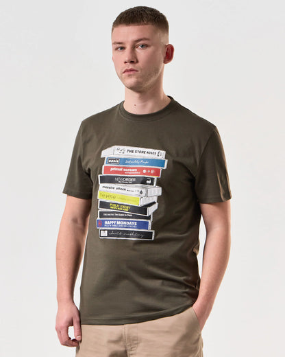 Weekend Offender Cassettes Graphic Tee // CASTLE GREEN