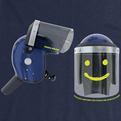 Fridfull huligan Happy Helmet Tee // NAVY 