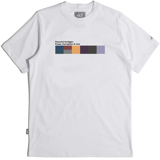 Peaceful Huoligan Power Corruption Lies Tee // WHITE 