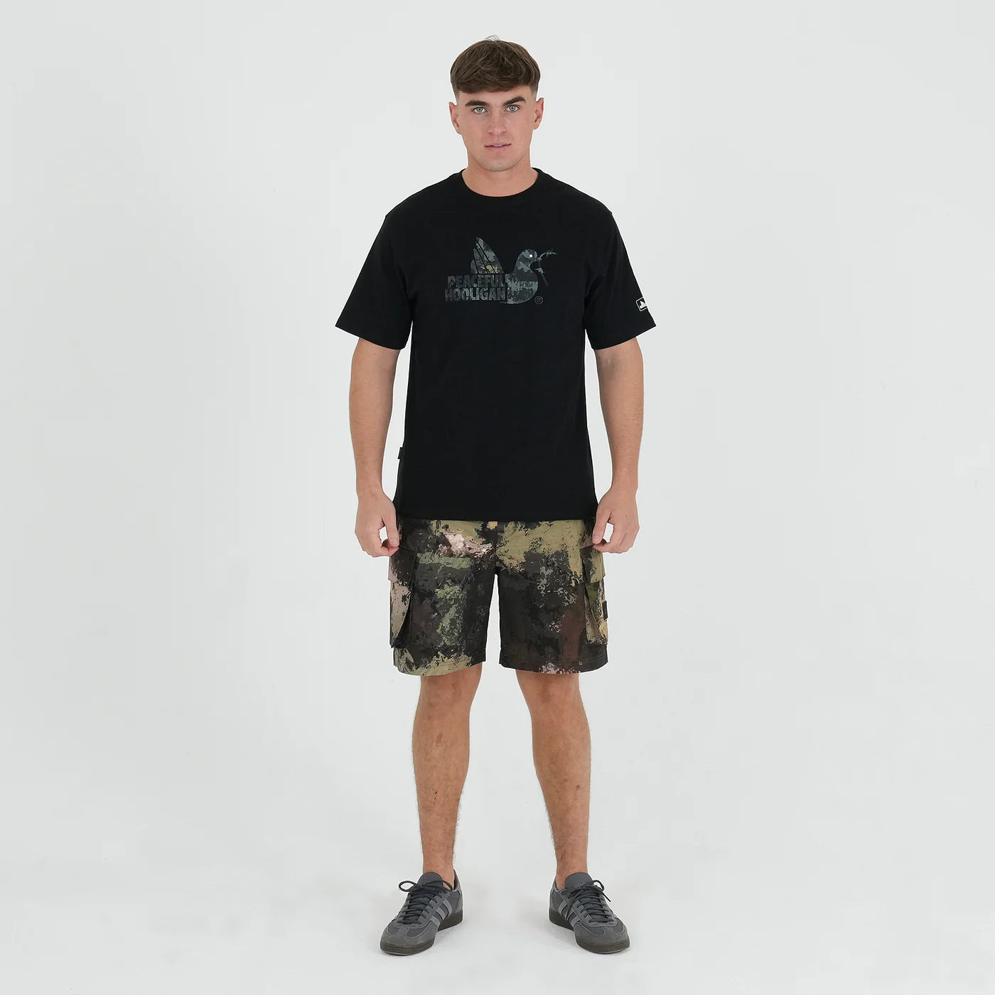 Peaceful Hooligan Scepter Shorts // WOODLAND CAMO